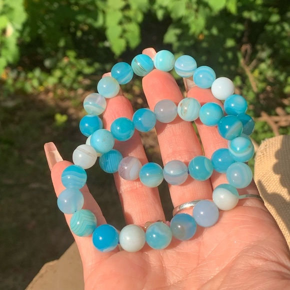 COPY - Blue agate bracelet - Picture 4 of 4